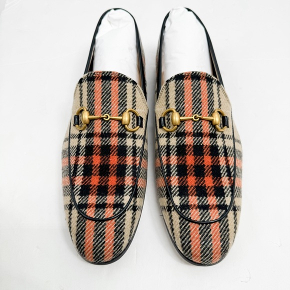 GUCCI TARTAN JORDAAN TWEED HORSEBIT LOAFERS 430088 NEW $920 - Picture 5 of 16